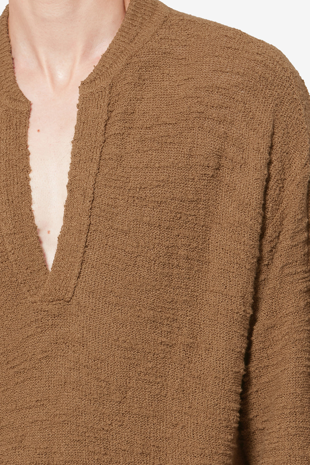 Pullover aus strukturiertem strickgewebe arnold - Bronze - Man - 3