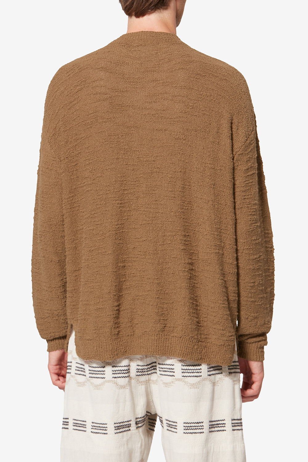 Pullover aus strukturiertem strickgewebe arnold - Bronze - Man - 5