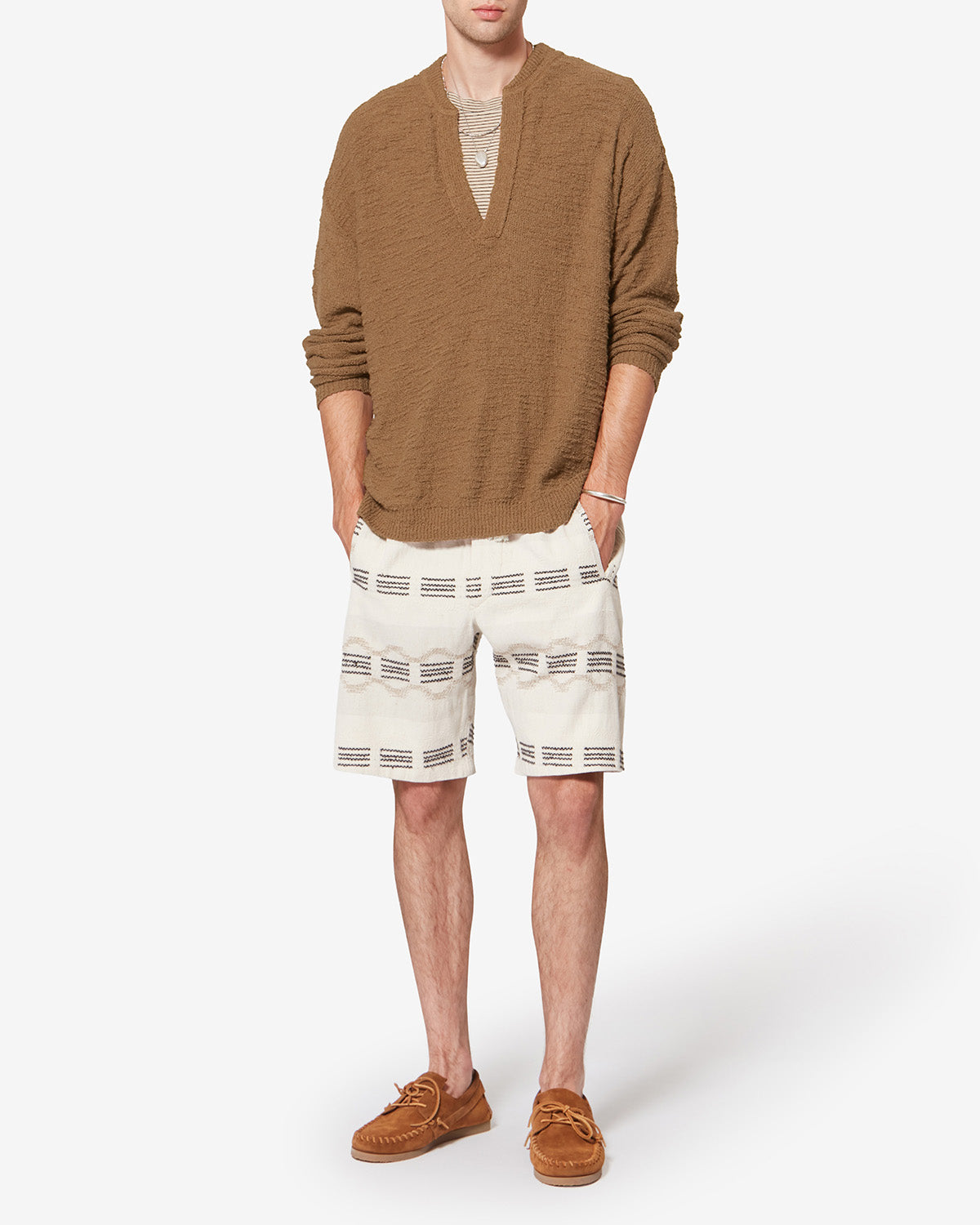 Maglione in maglia testurizzata arnold - Bronzo - Man - 1