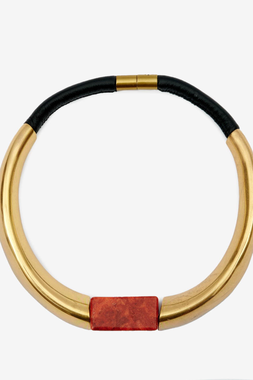 Ras du cou noly avec pierre - Orange-light brass - Woman - 1