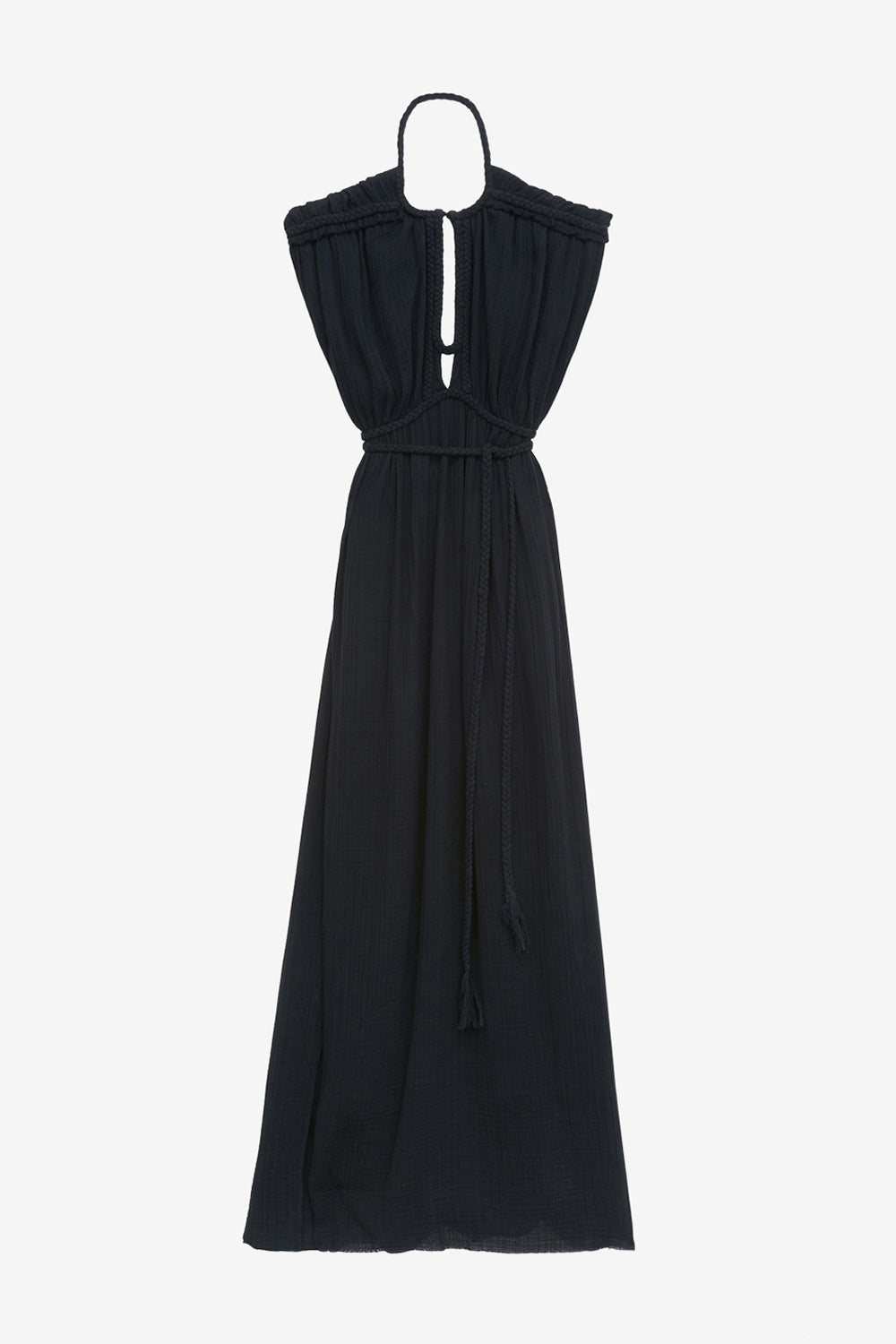 Abito lungo joya in cotone - Nero - Woman - 1