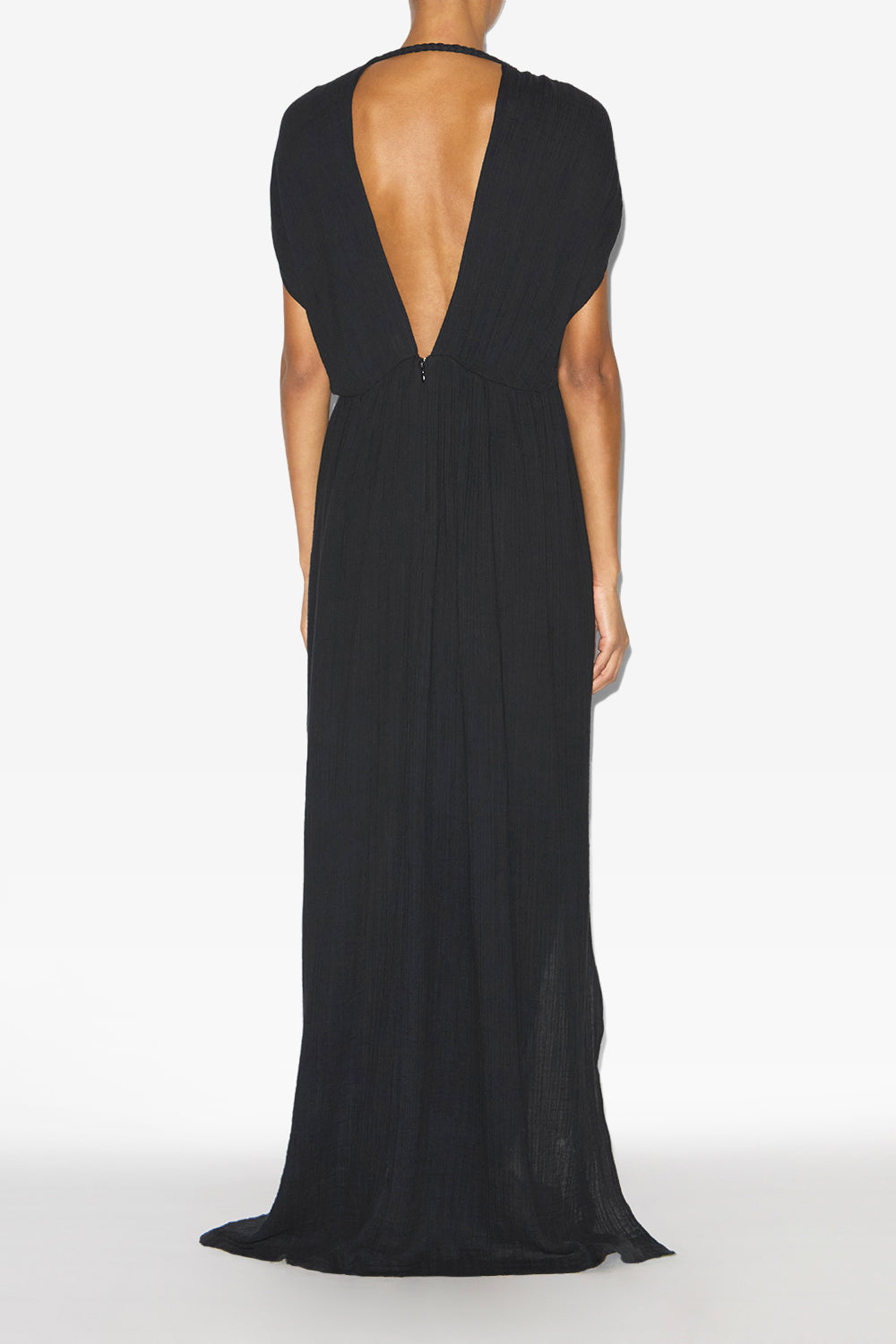 Abito lungo joya in cotone - Nero - Woman - 4