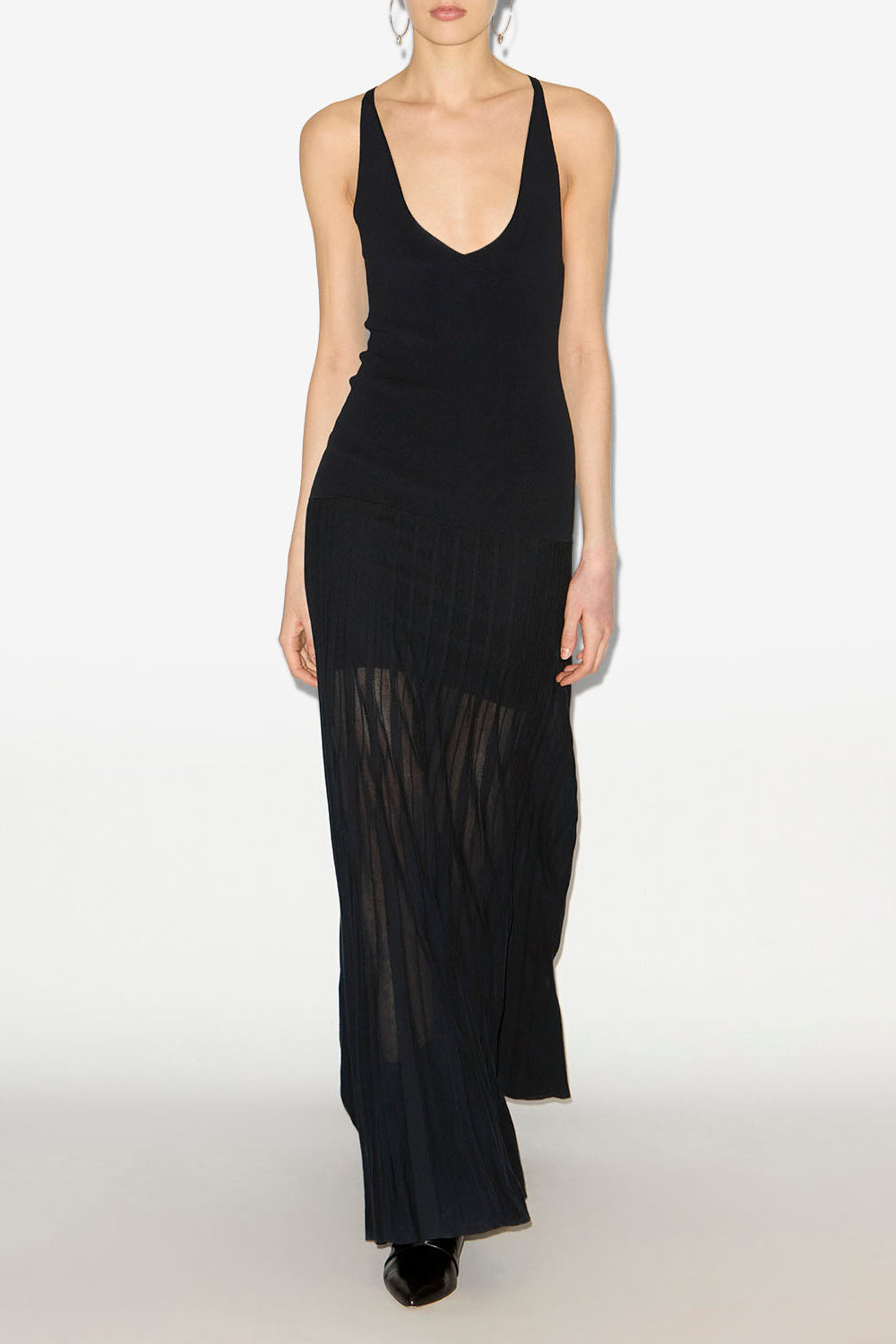 Abito lungo velma in maglia plissettata - Nero - Woman - 2