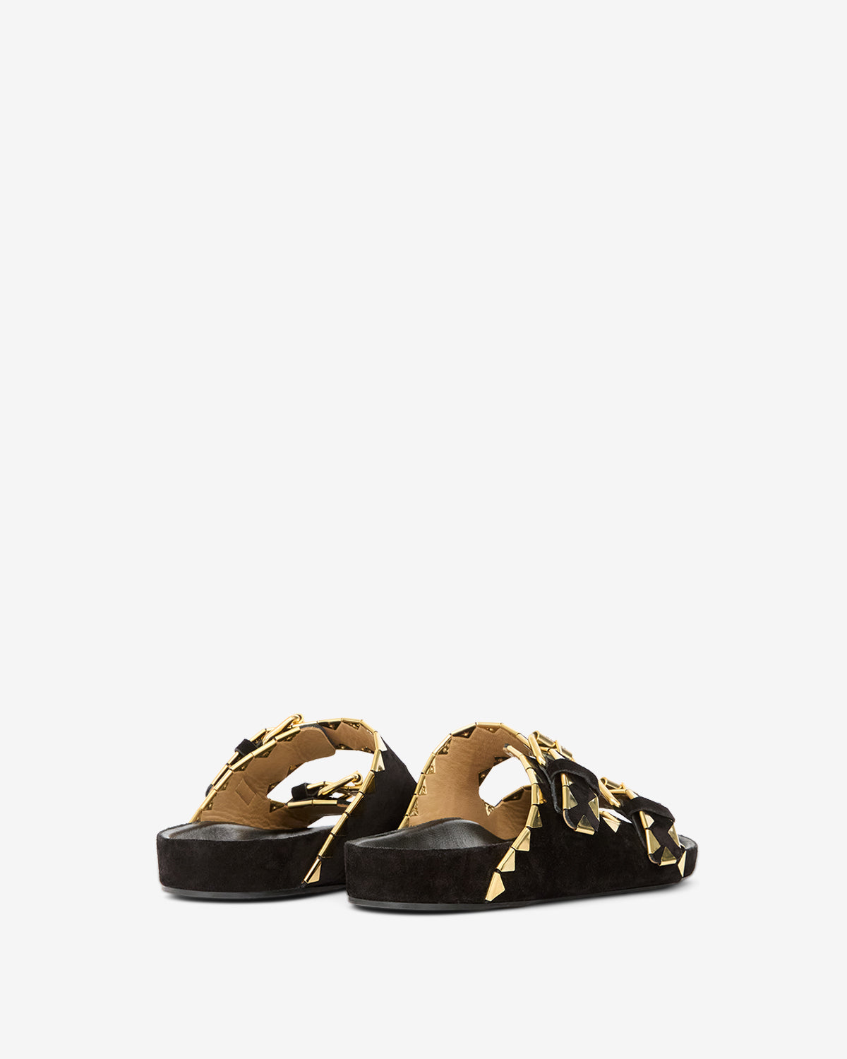 Sandalias lennyo Woman Black and gold 3