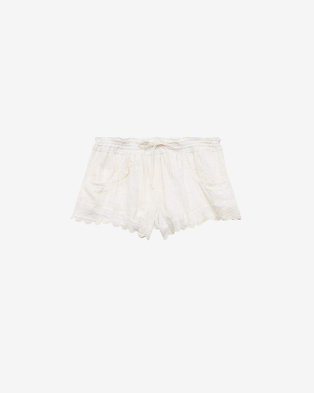 Shorts lola in ramiè ricamato - Ecru - Woman - 5