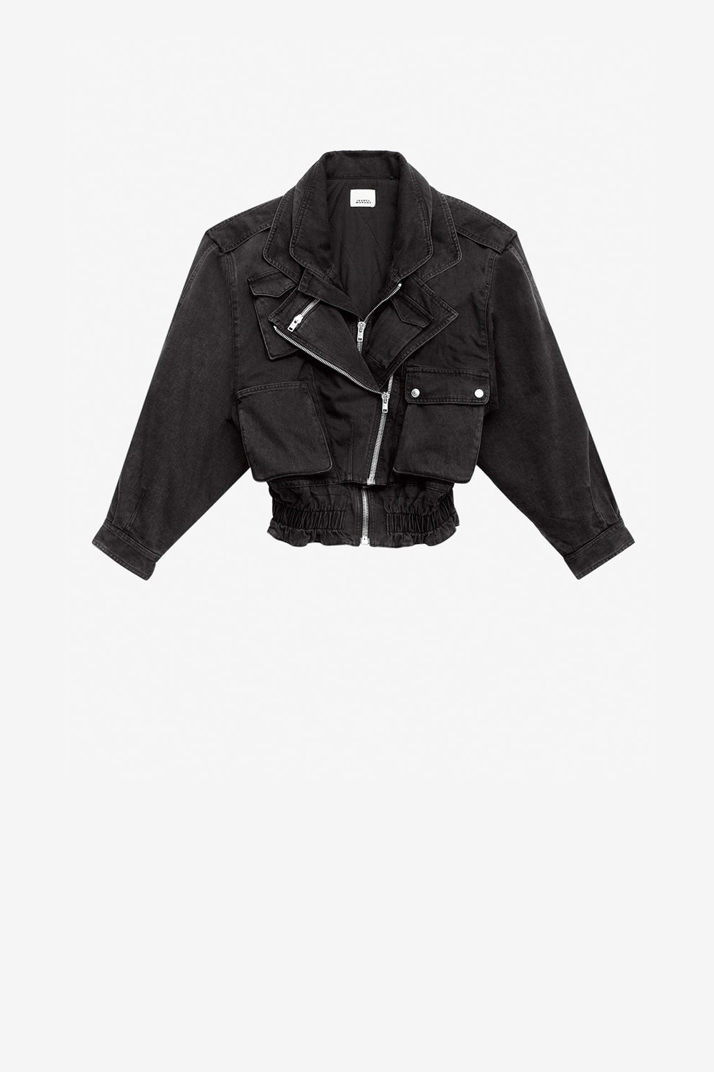 Veste à poches aneli en denim  - Noir délavé - Woman - 1