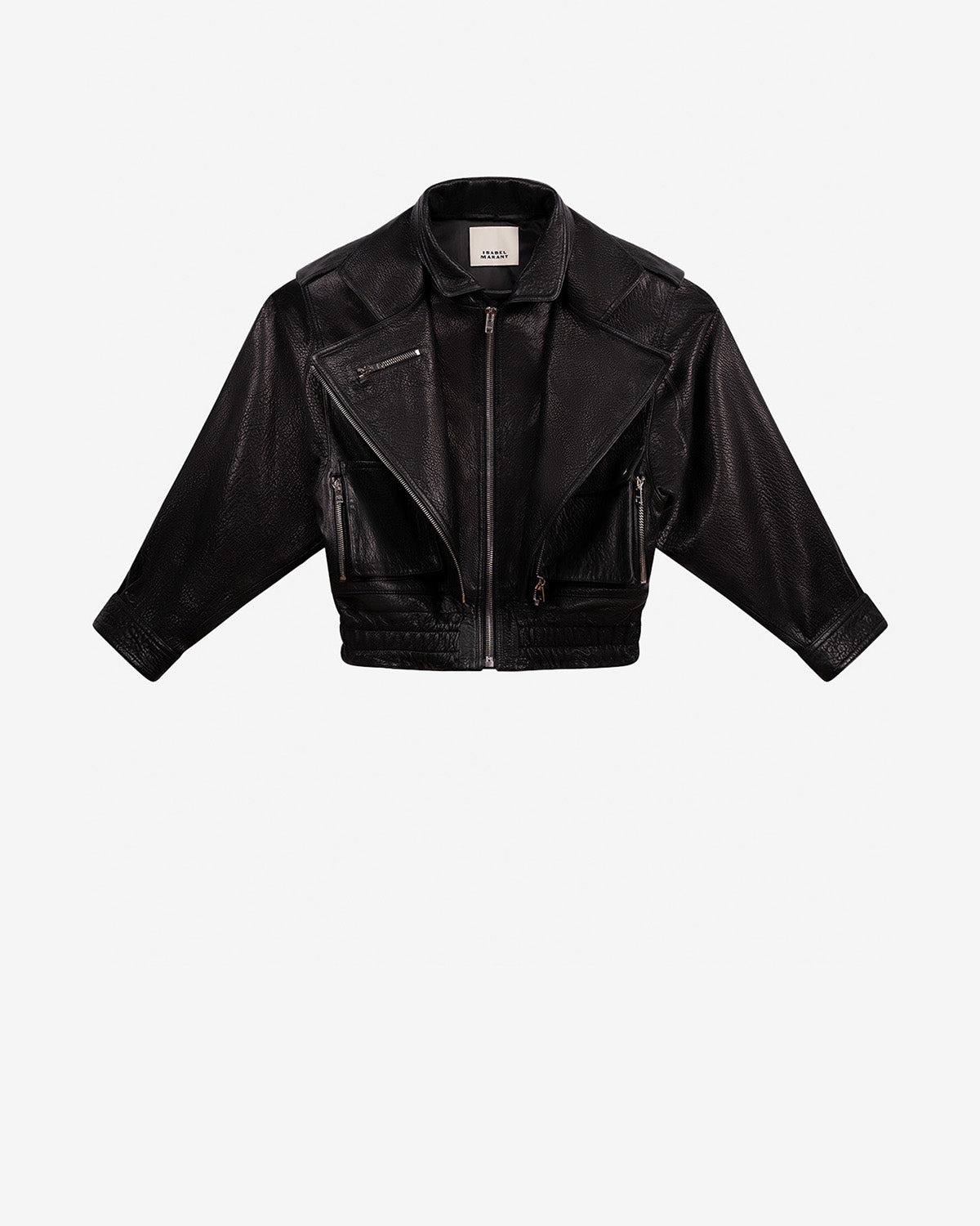 Jacke aneli aus lammleder mit taschen - Schwarz - Woman - 4