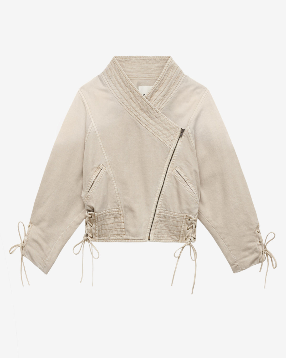 Edina short denim jacket - Ecru - Woman - 5