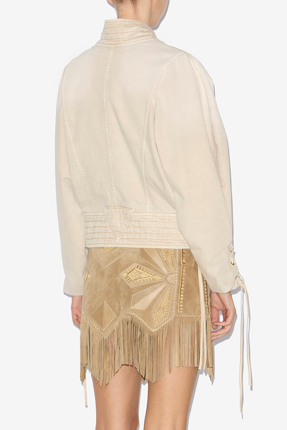 Chaqueta corta edina de denim - Crudo - Woman - 5