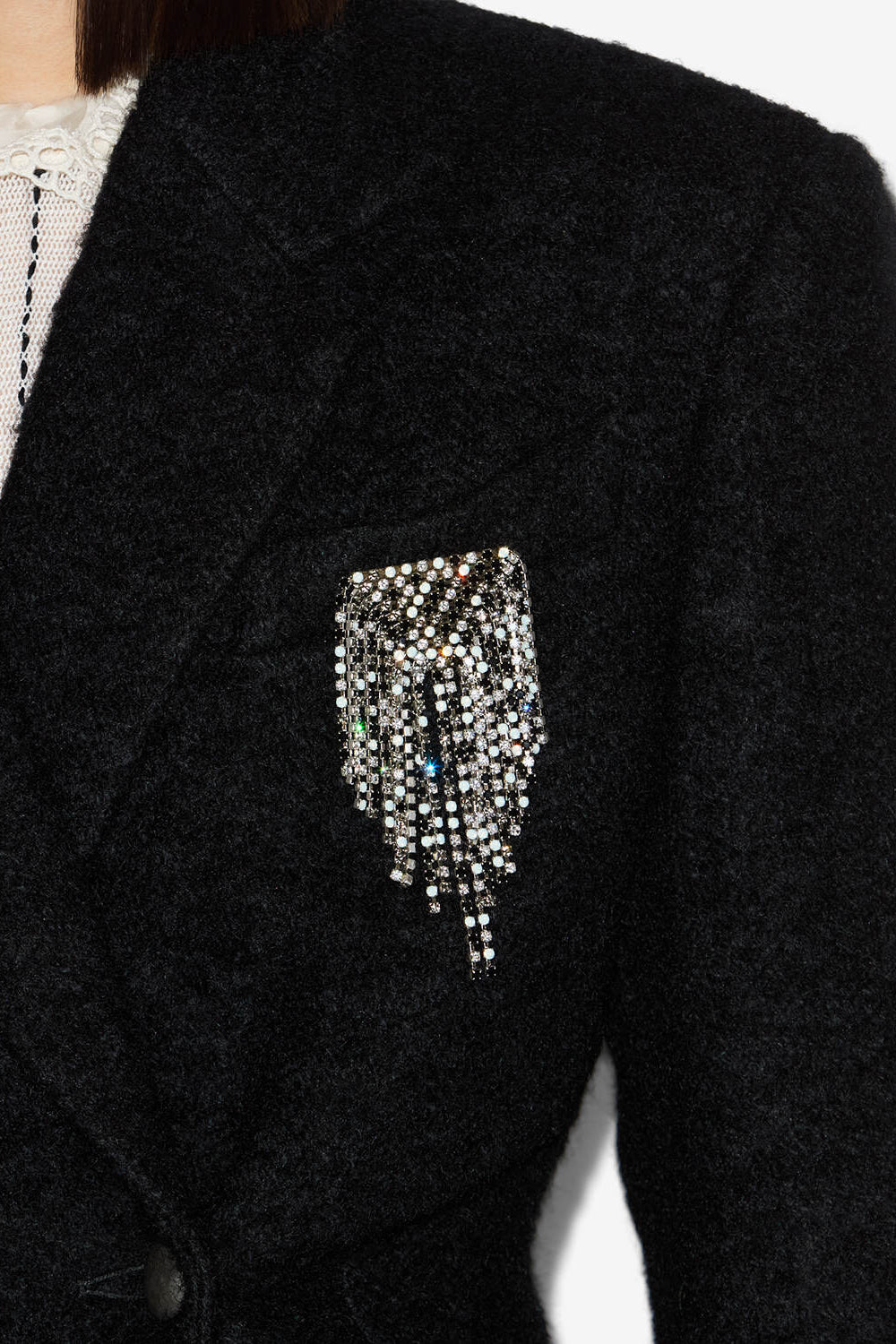 Broche pierres faye - Noir et argenté - Woman - 2