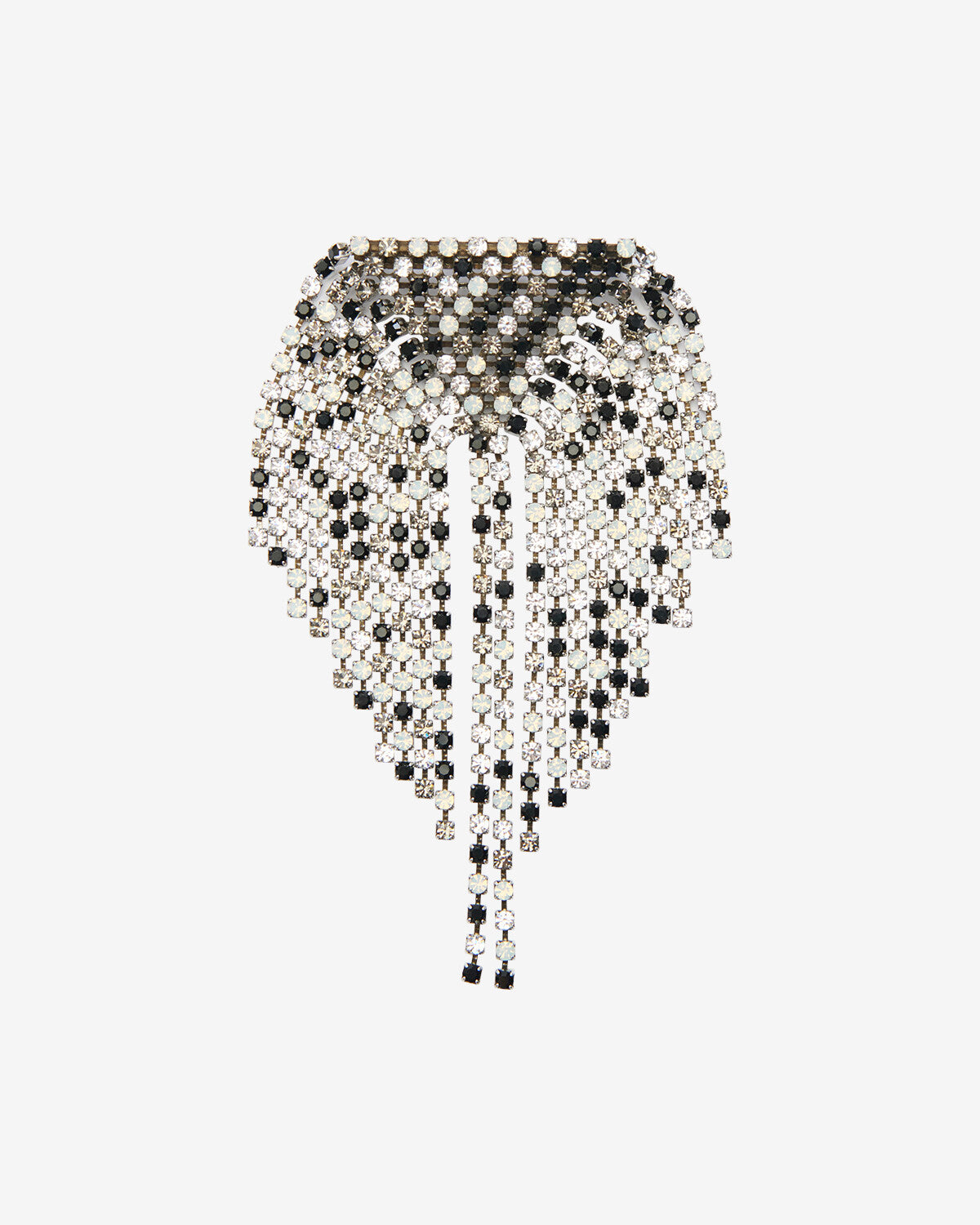 Faye stone brooch - Black and silver - Woman - 1