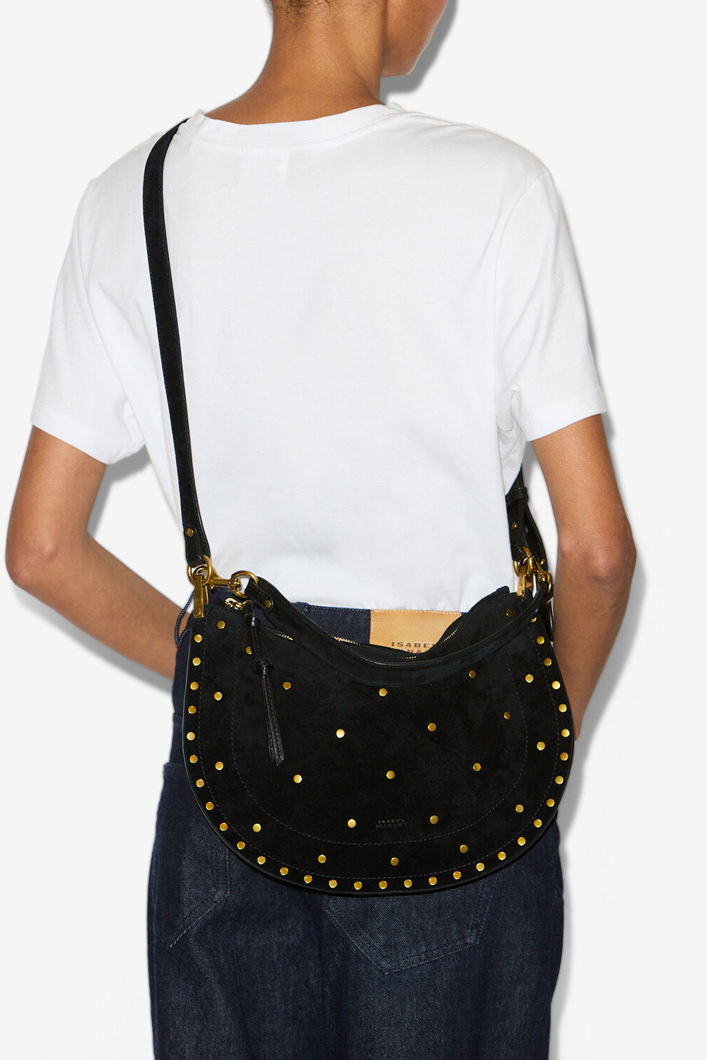 Sac oskan soft zip en cuir velours - Noir - Woman - 4