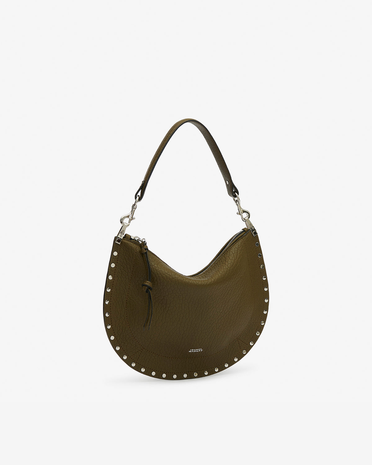 めろん OSKAN SOFT ZIP SHOULDER BAG Woman khaki | ISABEL MARANT Official