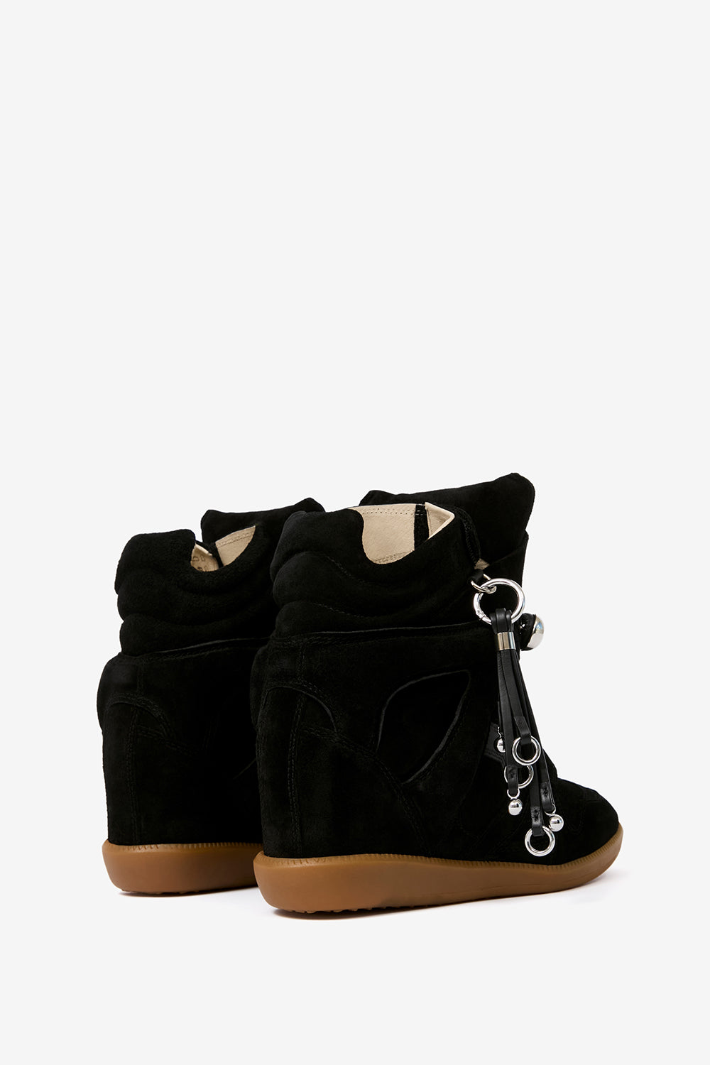 Sneakers con zeppa bekett in pelle con borchie - Nero - Woman - 2