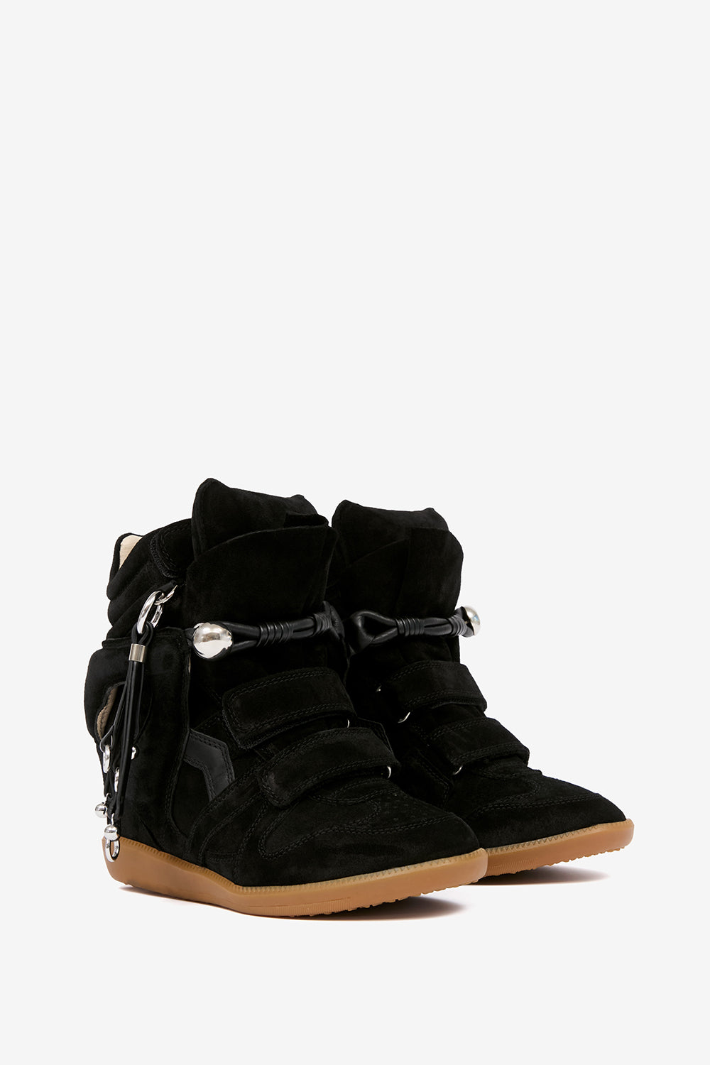 Sneakers con zeppa bekett in pelle con borchie - Nero - Woman - 3