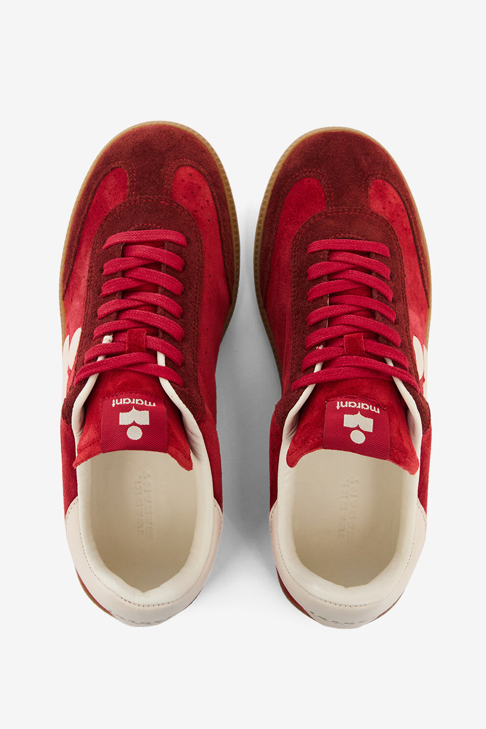 Bryce 스웨이드 가죽 로우탑 스니커즈 - Scarlet red - burgundy - Woman - 4