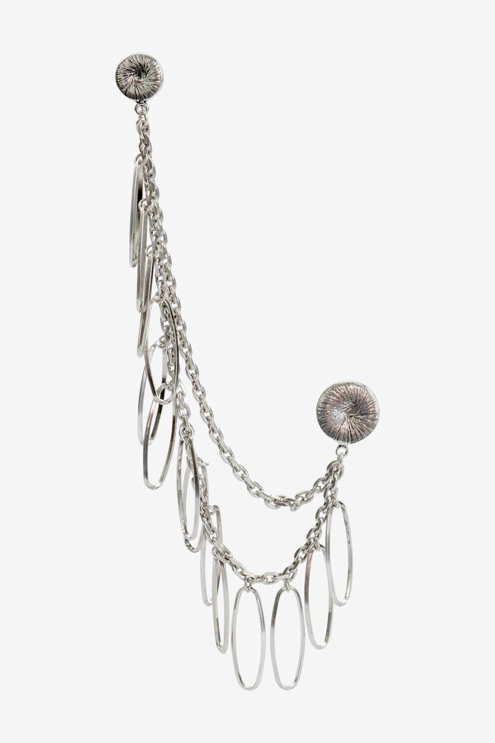 Double boucle d'oreille grace - Argent - Woman - 1