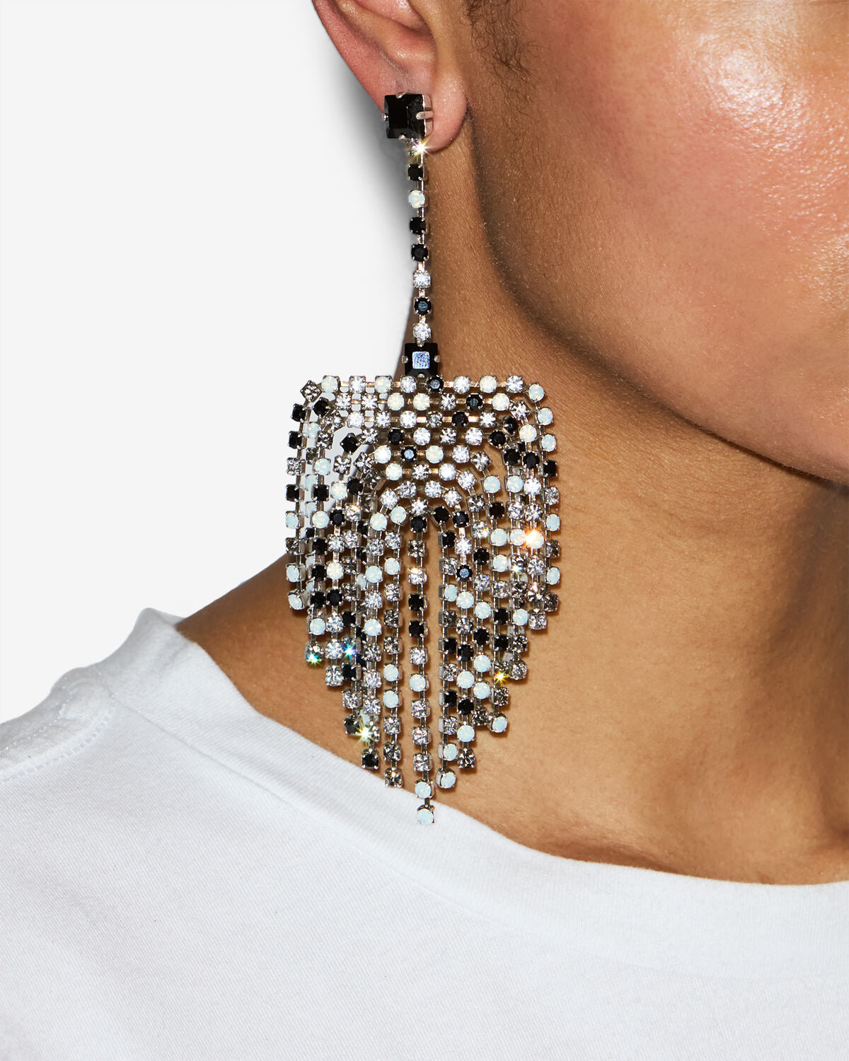Faye earring Woman Black and silver 2