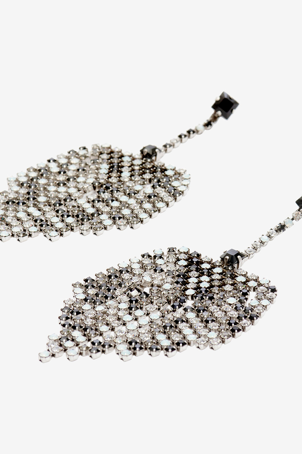 Boucles d'oreilles pendants faye - Noir et argenté - Woman - 3