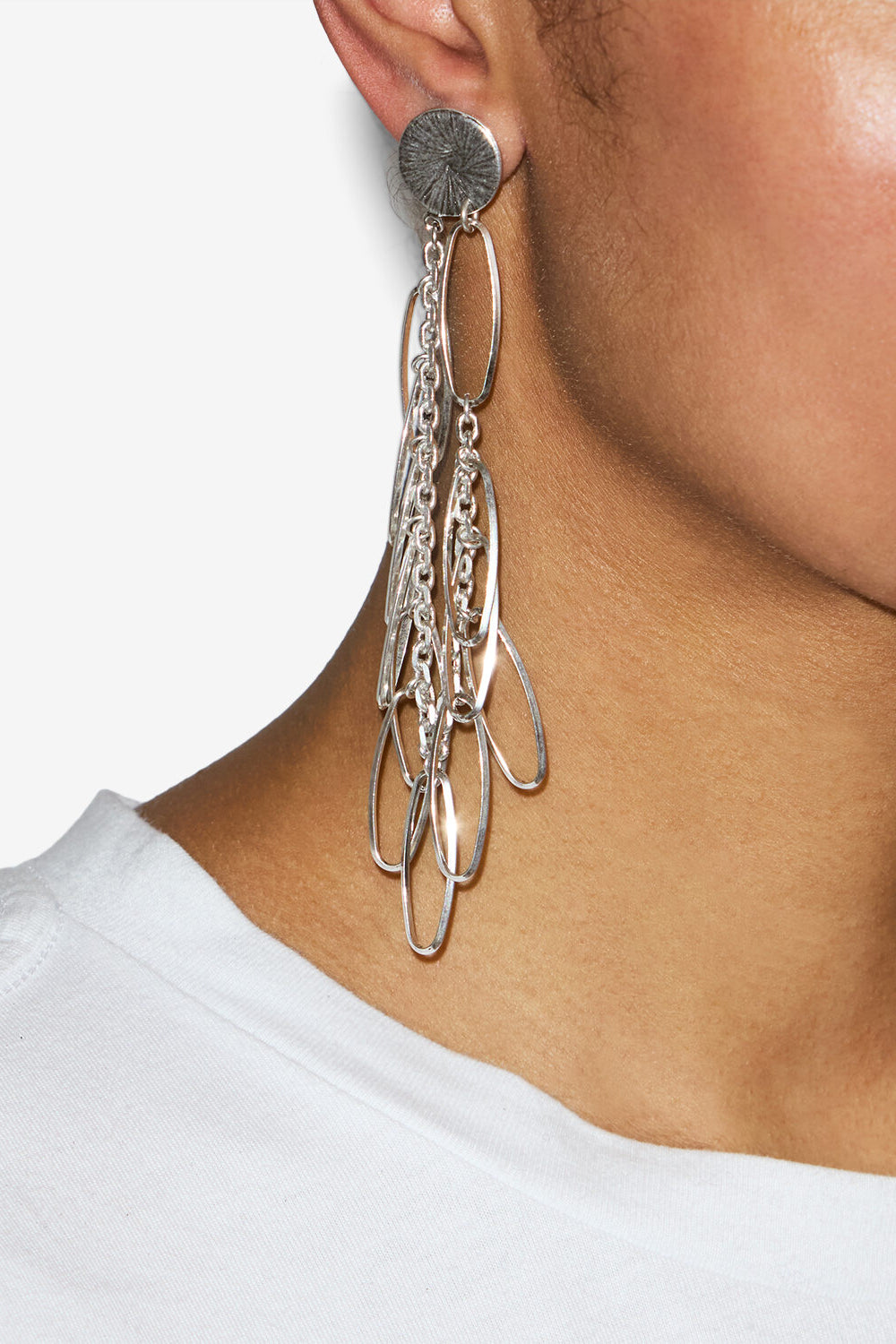 Boucles d'oreilles pendantes jodie - Argenté - Woman - 2