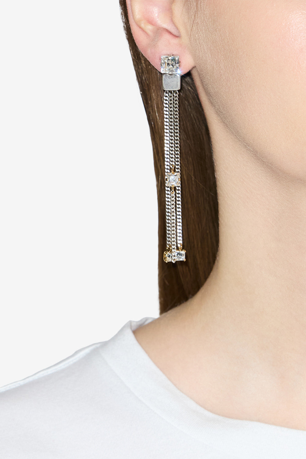 Boucles d'oreilles pendantes jodie - Argenté - Woman - 4