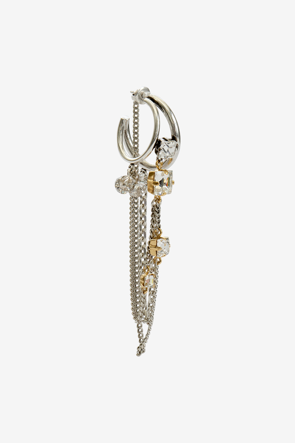 Boucle d'oreille duo créoles et pendants jodie - Argenté - Woman - 1