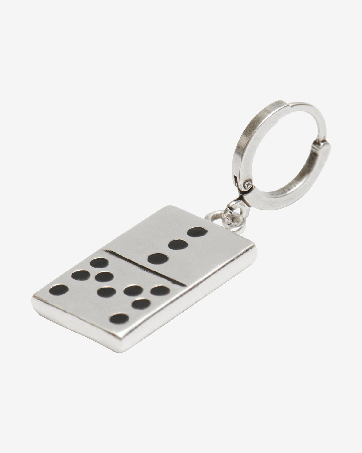 Orecchino pendente a forma di dadi alby - Black and silver - Man - 3