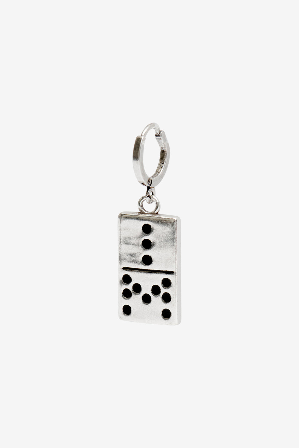 Orecchino pendente a forma di dadi alby - Black and silver - Man - 1