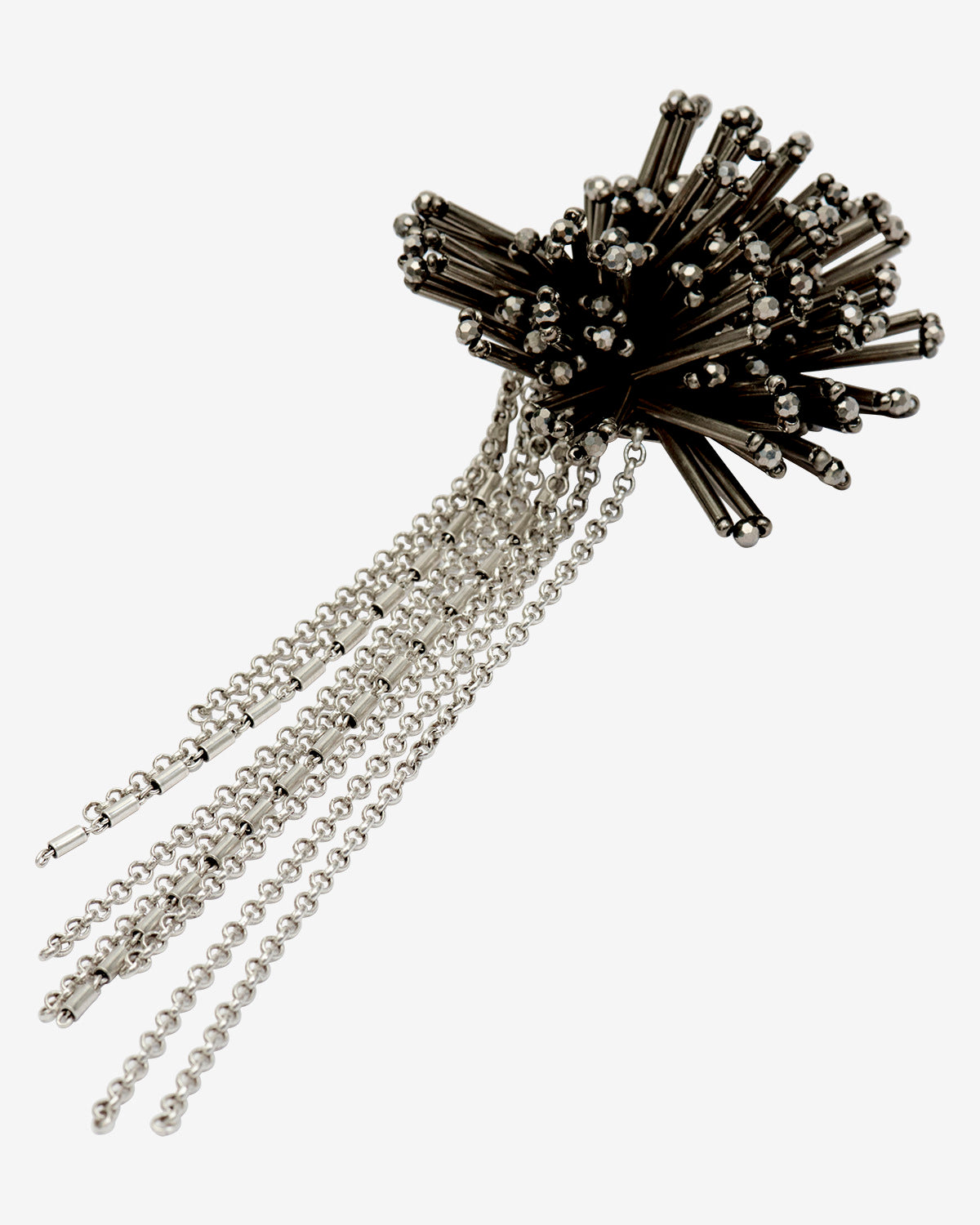 Orecchino amber Woman Anthracite-silver 2