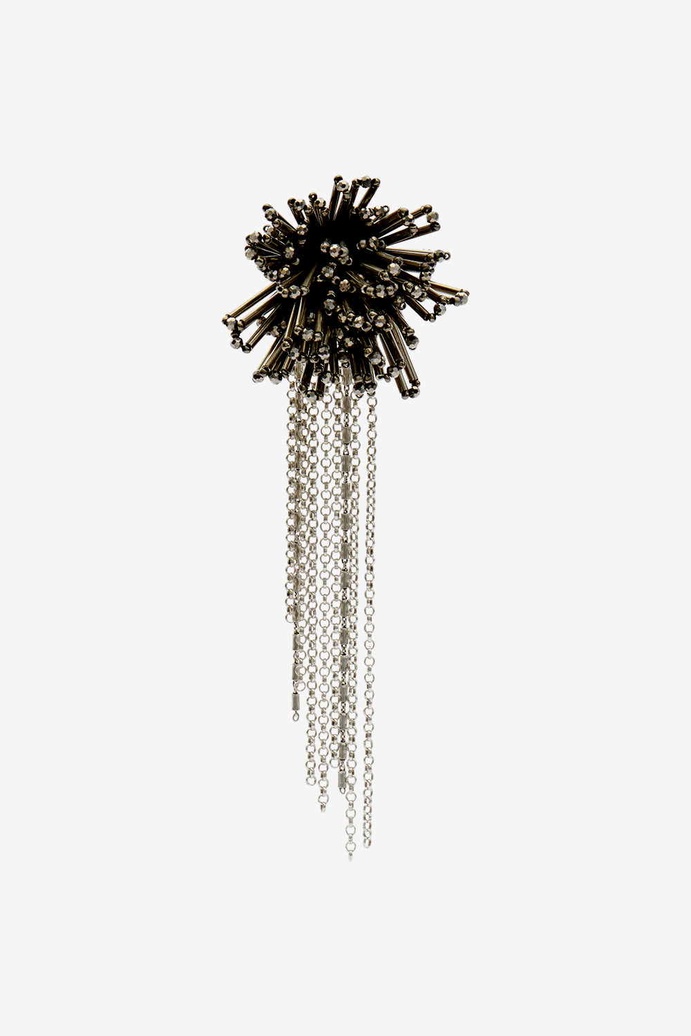 Boucle d'oreille pendante amber - Anthracite-argenté - Woman - 1