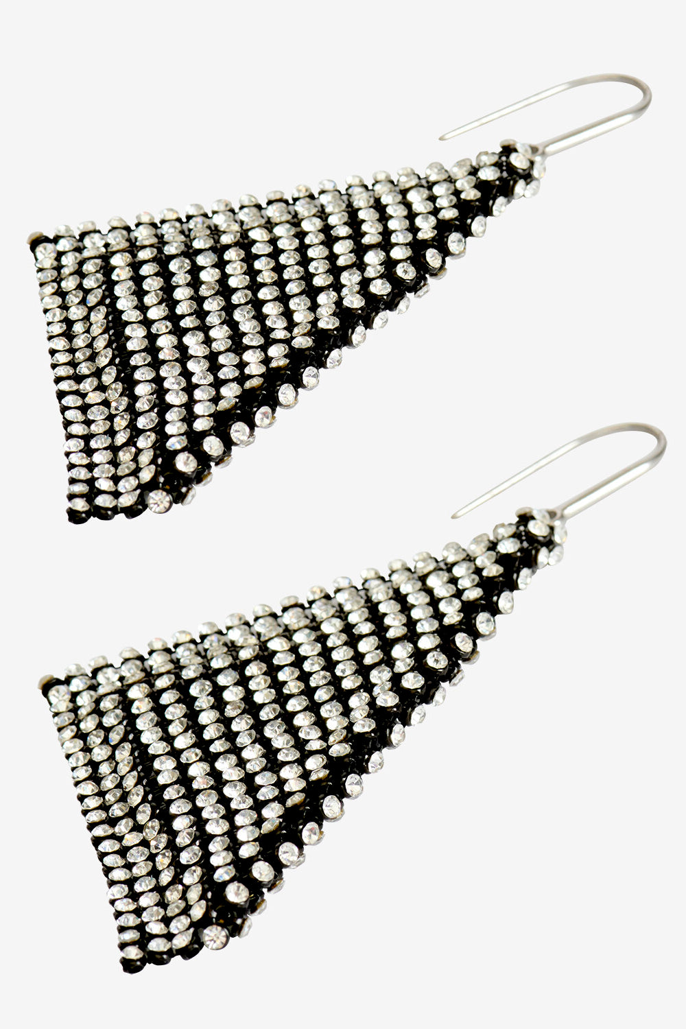 Boucles d'oreilles pendantes ava - Noir et argenté - Woman - 3