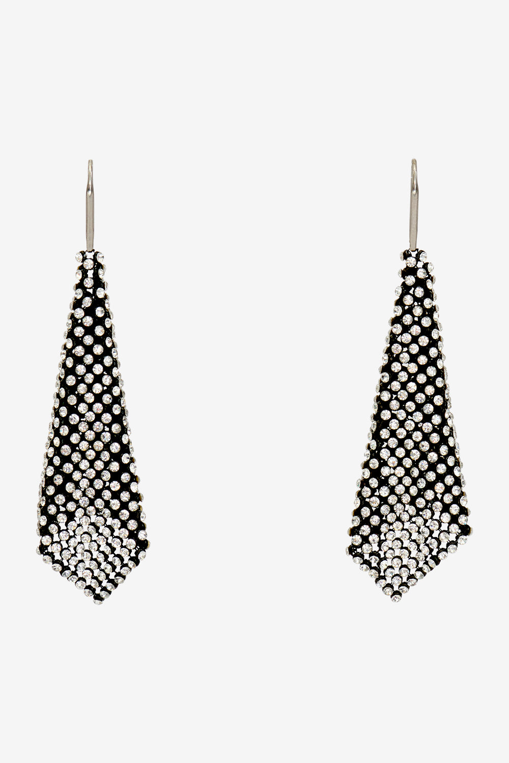 Boucles d'oreilles pendantes ava - Noir et argenté - Woman - 1