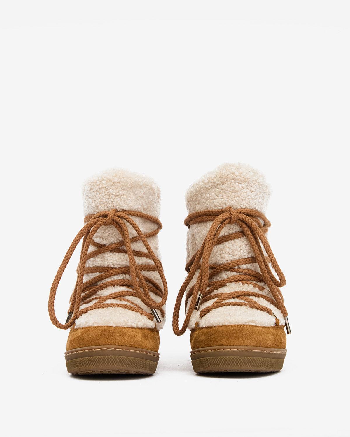 Boots nowles Woman Écru-cognac 4
