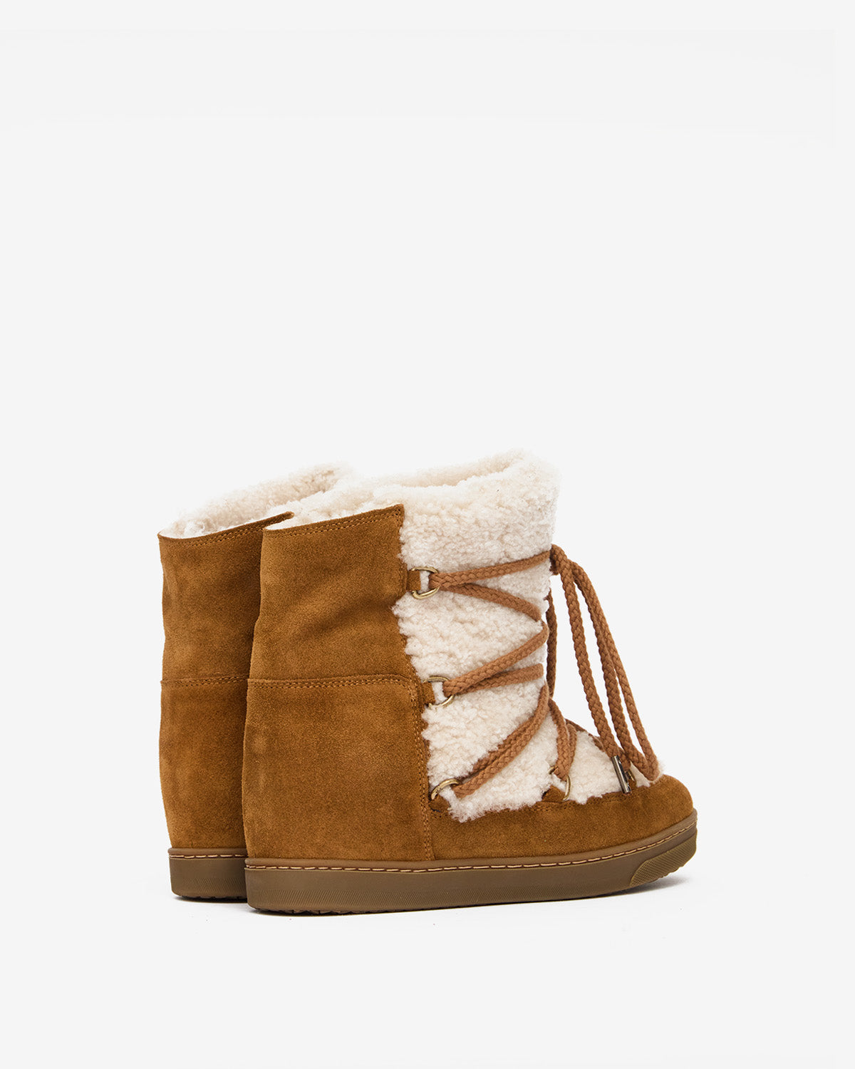 Boots nowles Woman Écru-cognac 4
