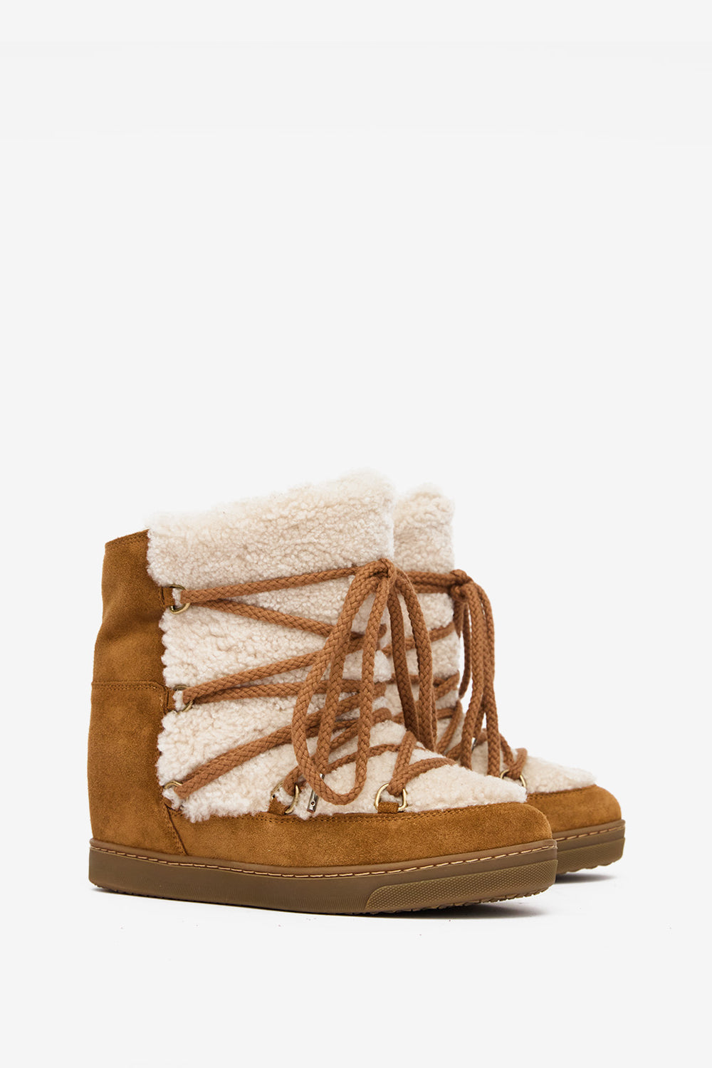 Bottines après-ski fourrées nowles - Écru-cognac - Woman - 3