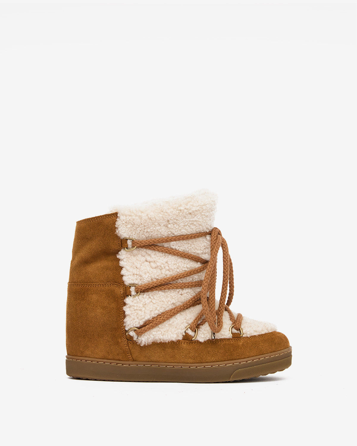Boots nowles Woman Écru-cognac 4