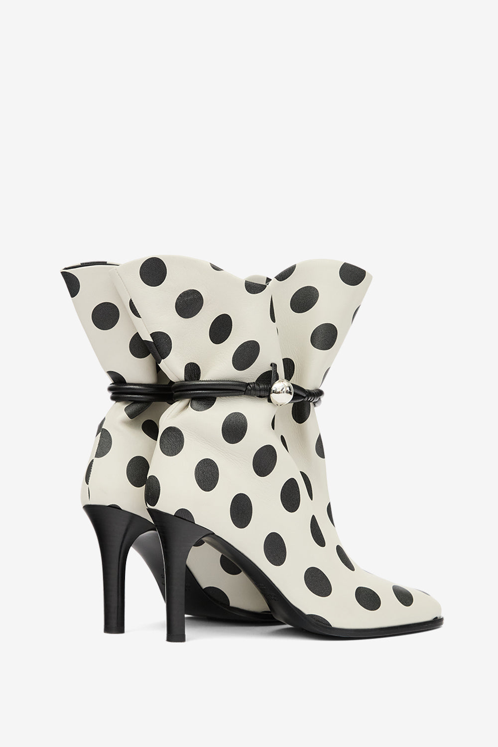Stivaletti in pelle a pois lolya - Beige and black - Woman - 2