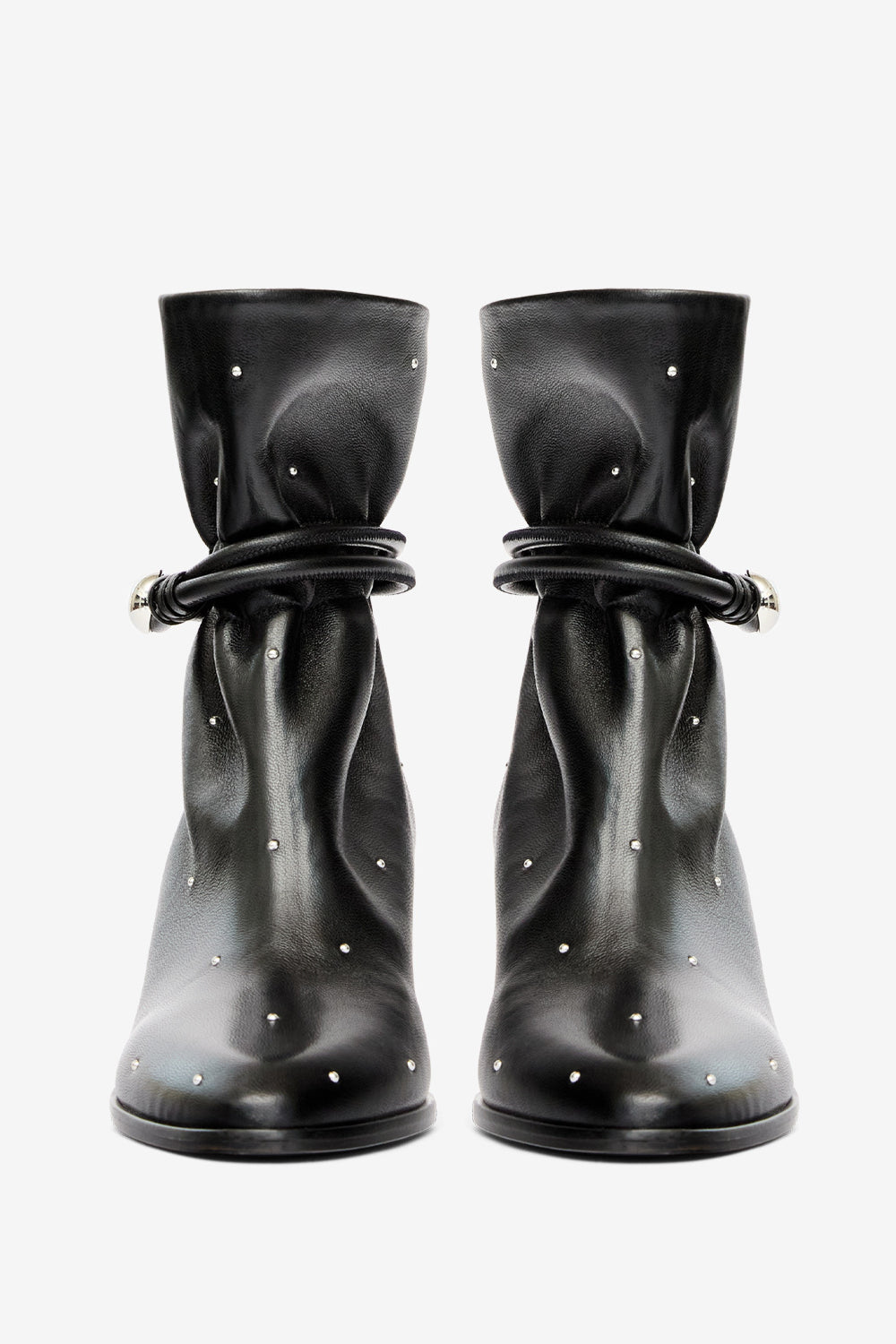 Stivaletti in pelle con borchie forla - Nero - Woman - 4