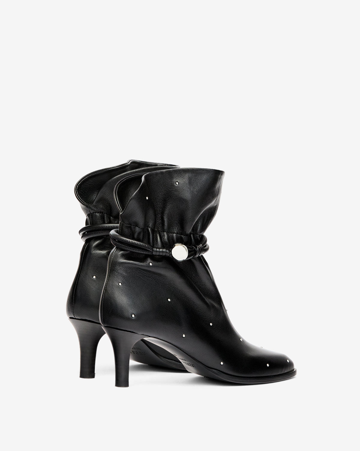 Bottines en cuir avec studs forla - Noir - Woman - 2