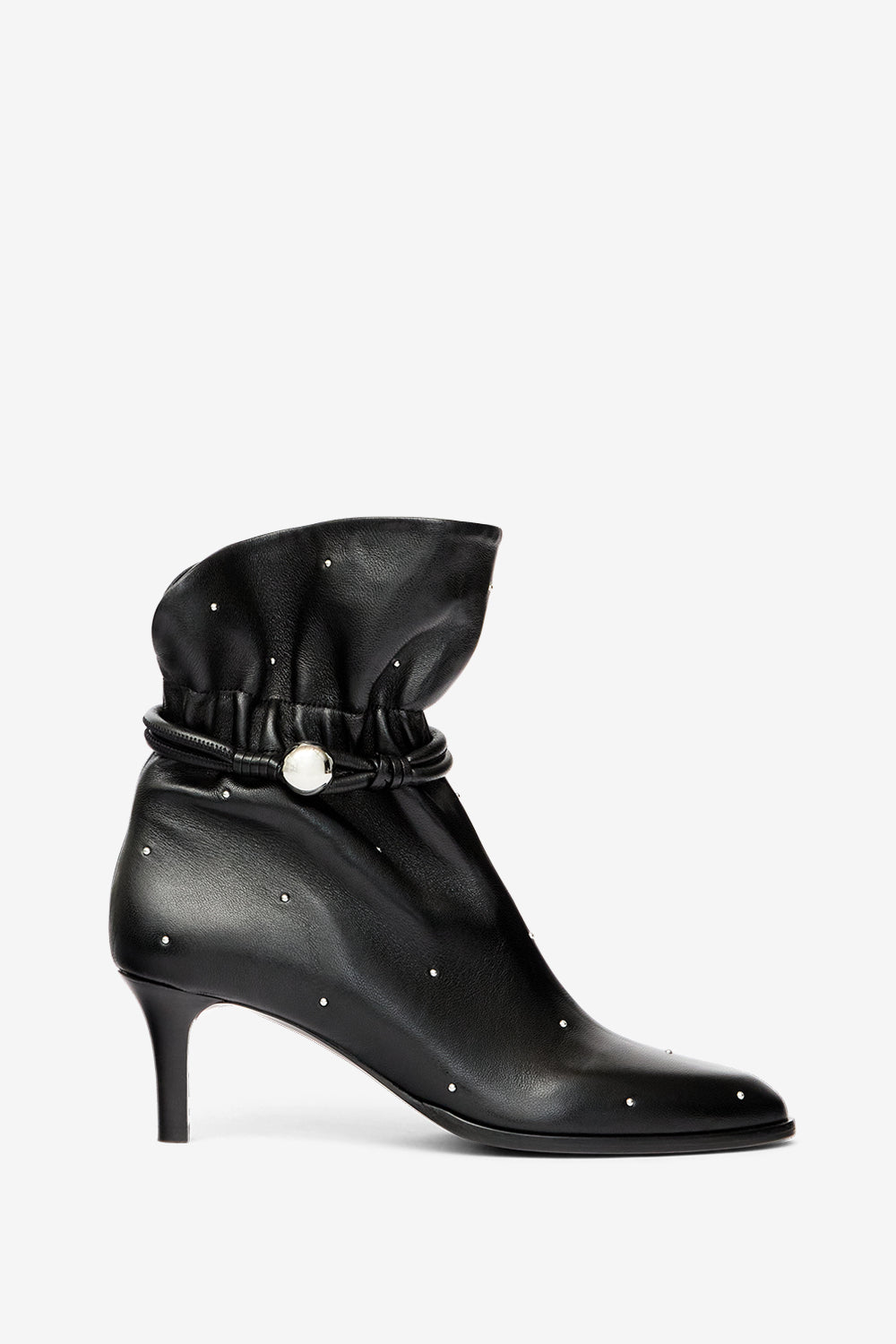 Stivaletti in pelle con borchie forla - Nero - Woman - 1