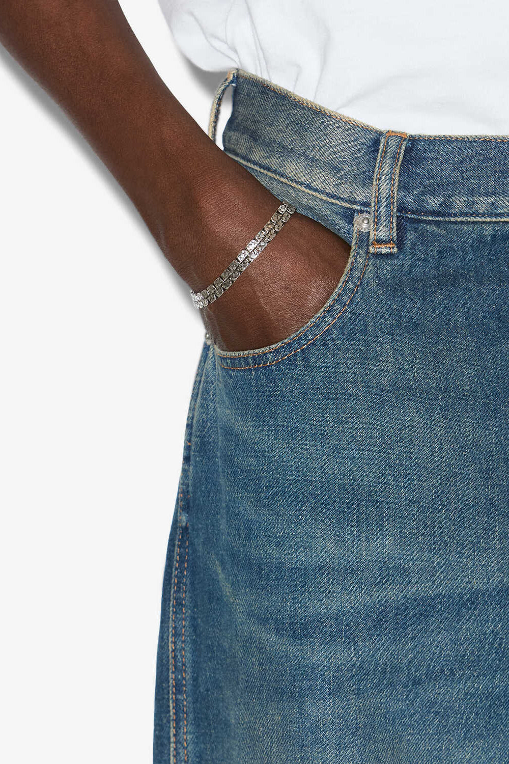 Bracciale marmorizzato elsy in ottone - Argento - Man - 2