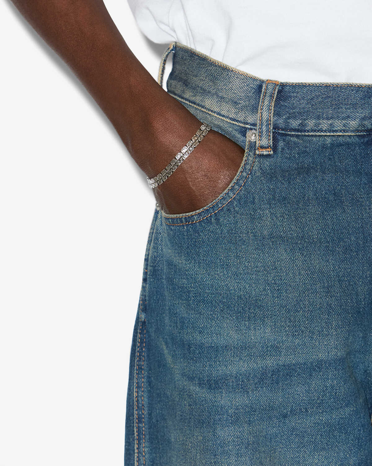 Bracciale marmorizzato elsy in ottone - Argento - Man - 2