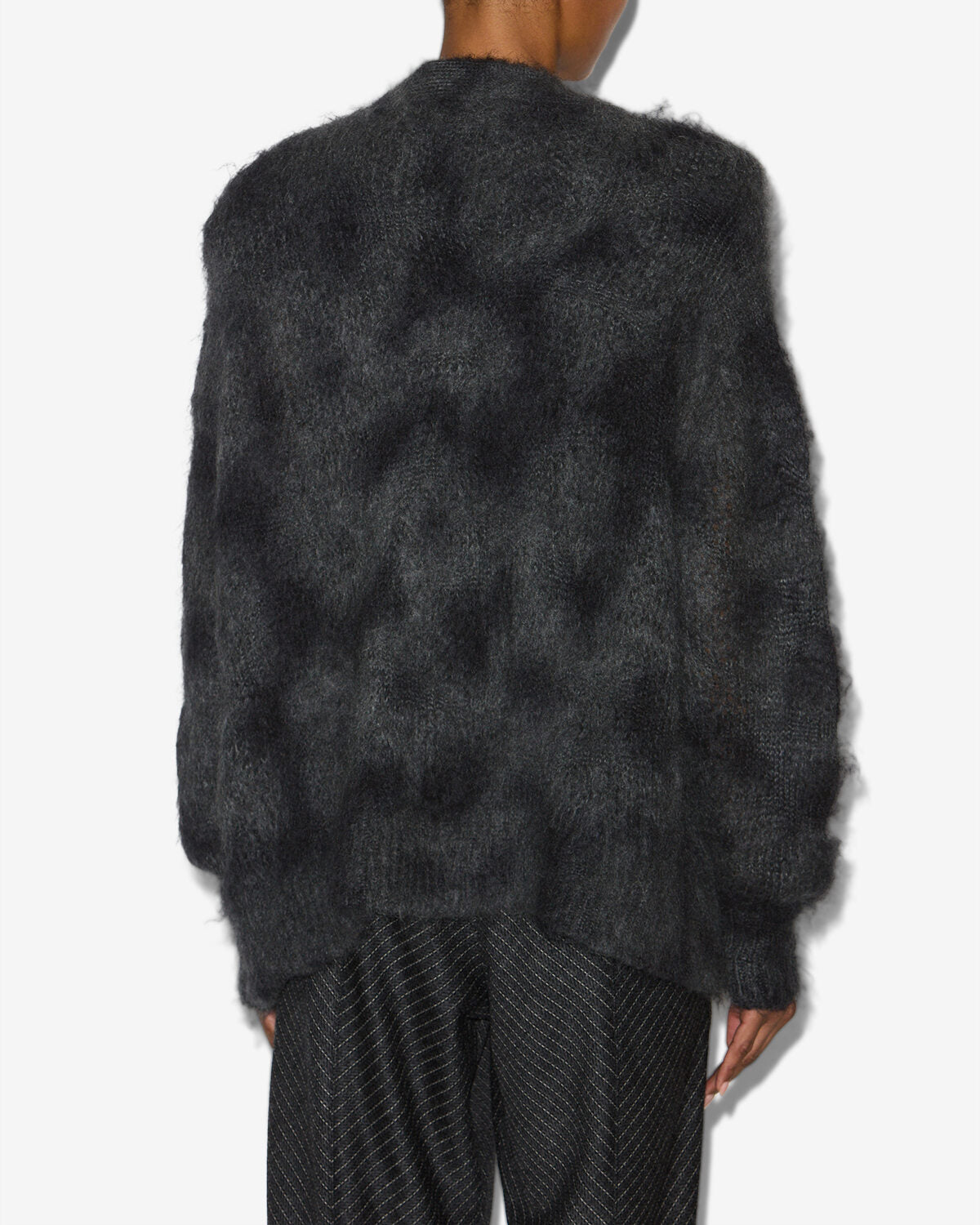 Mylene wrap-over kid mohair cardigan - Anthracite - Woman - 4