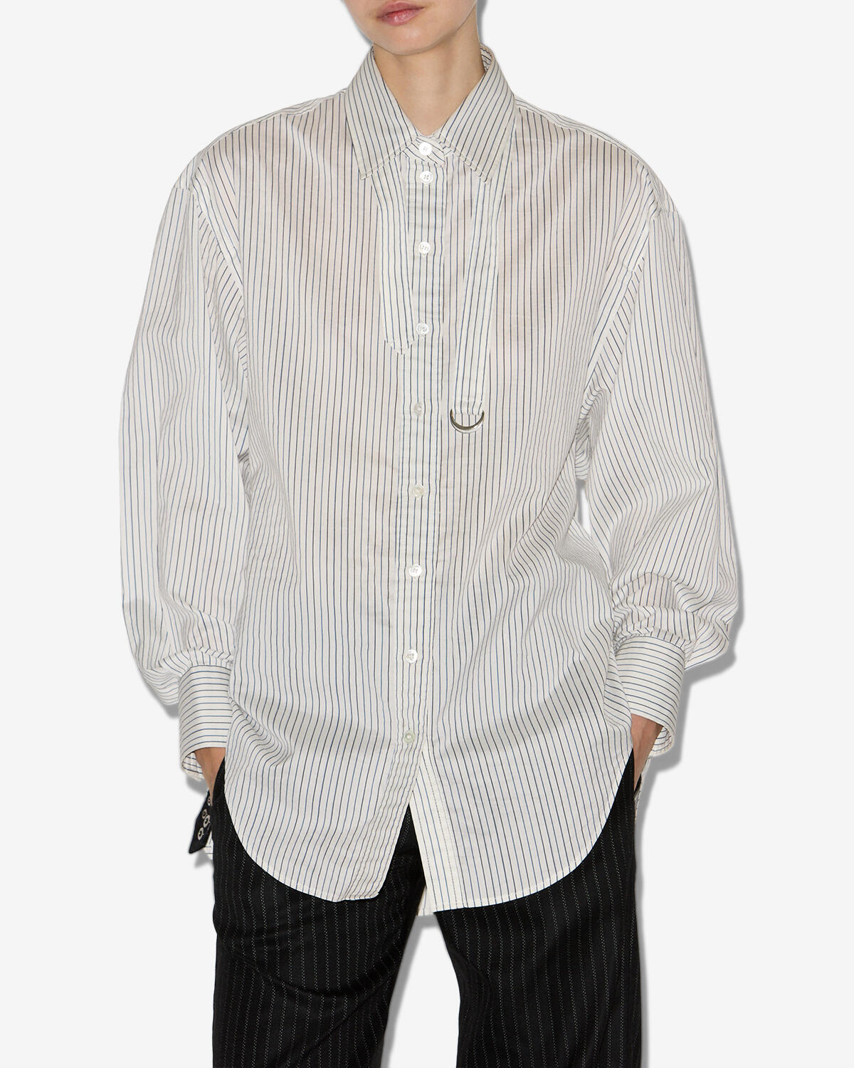 Aurora shirt Woman Ecru and black 2