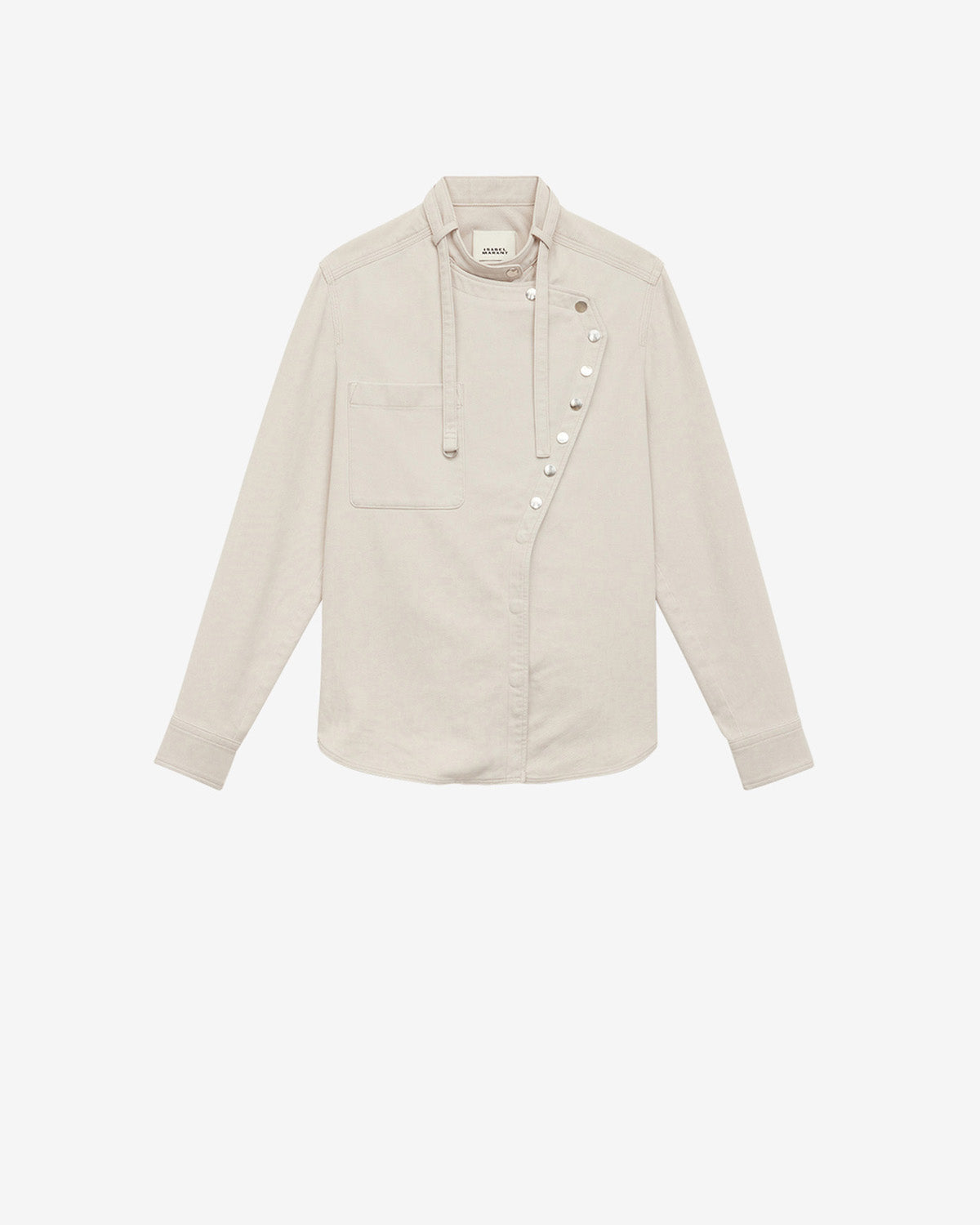Camicia in tela di cotone tess - Off white - Woman - 5