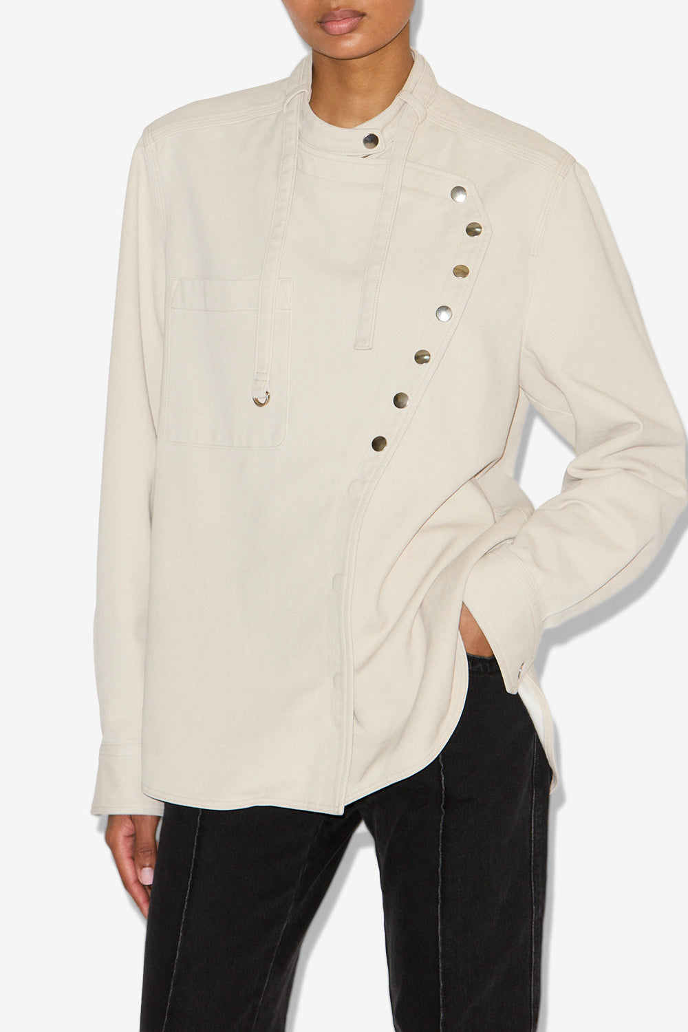 Tess コットンキャンバス シャツ - Off white - Woman - 4