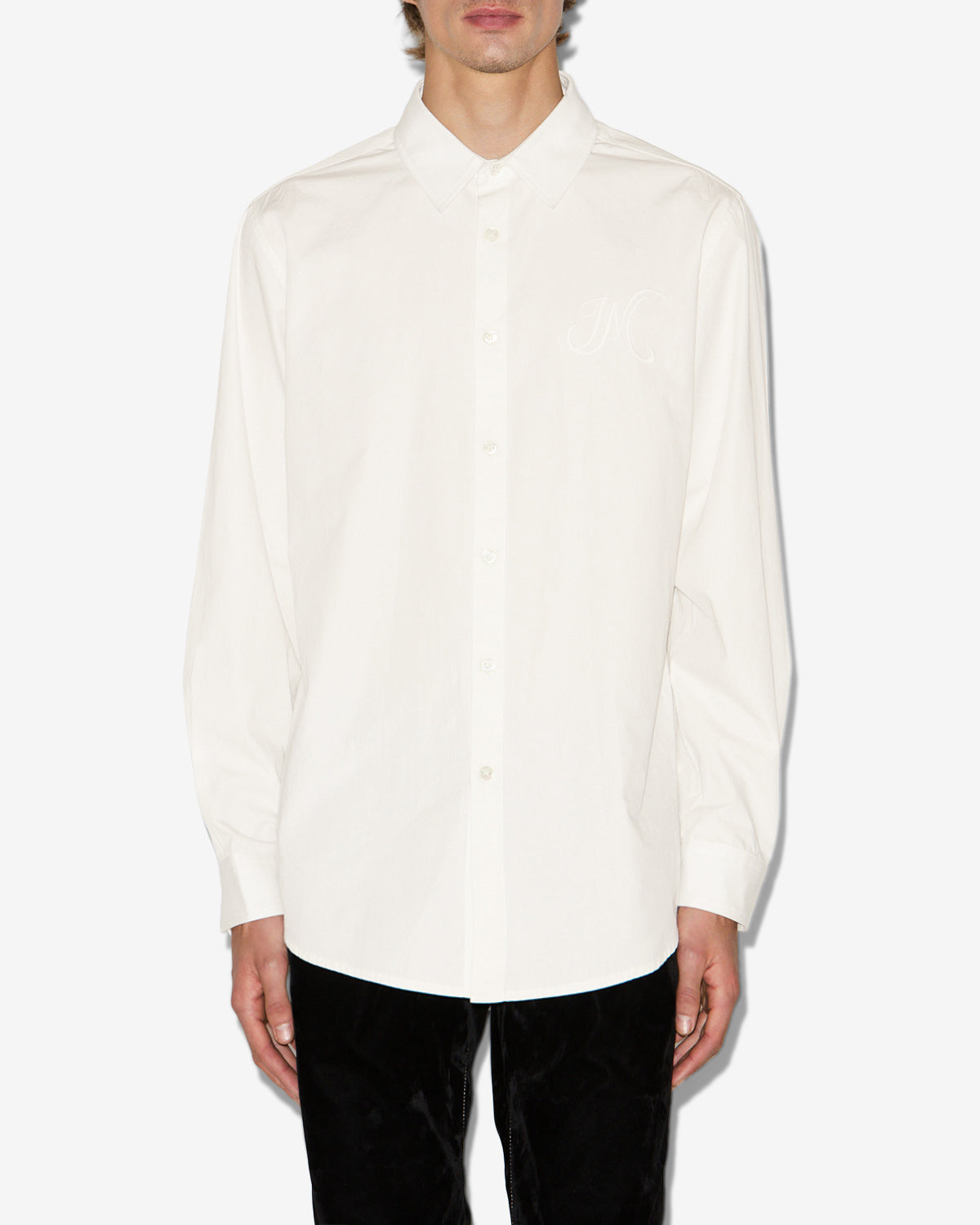 Camisa de popelín de algodón nathan - Blanco - Man - 3