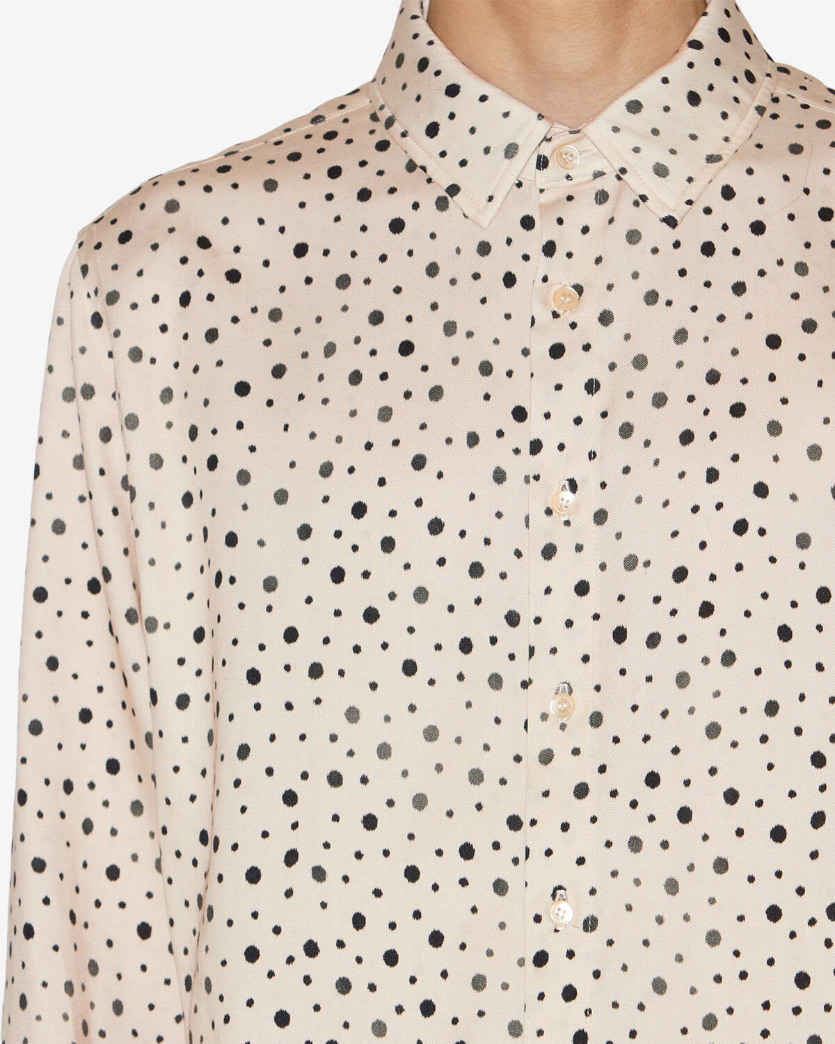 Nathan flowing polka dot shirt - Ecru - Man - 2