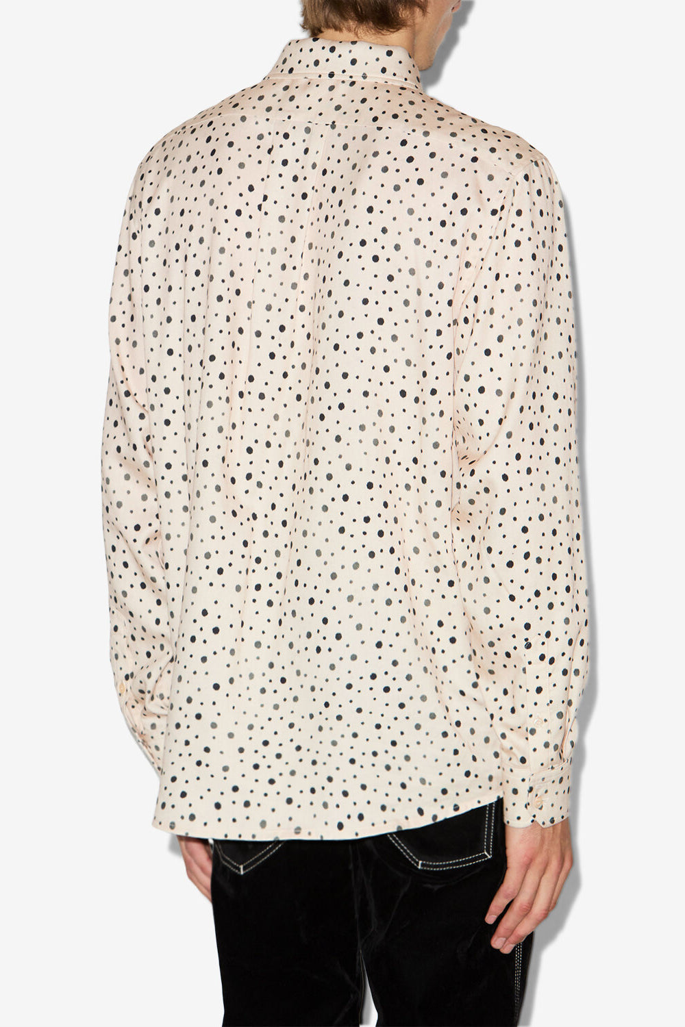 Chemise fluide à pois nathan - Écru - Man - 5