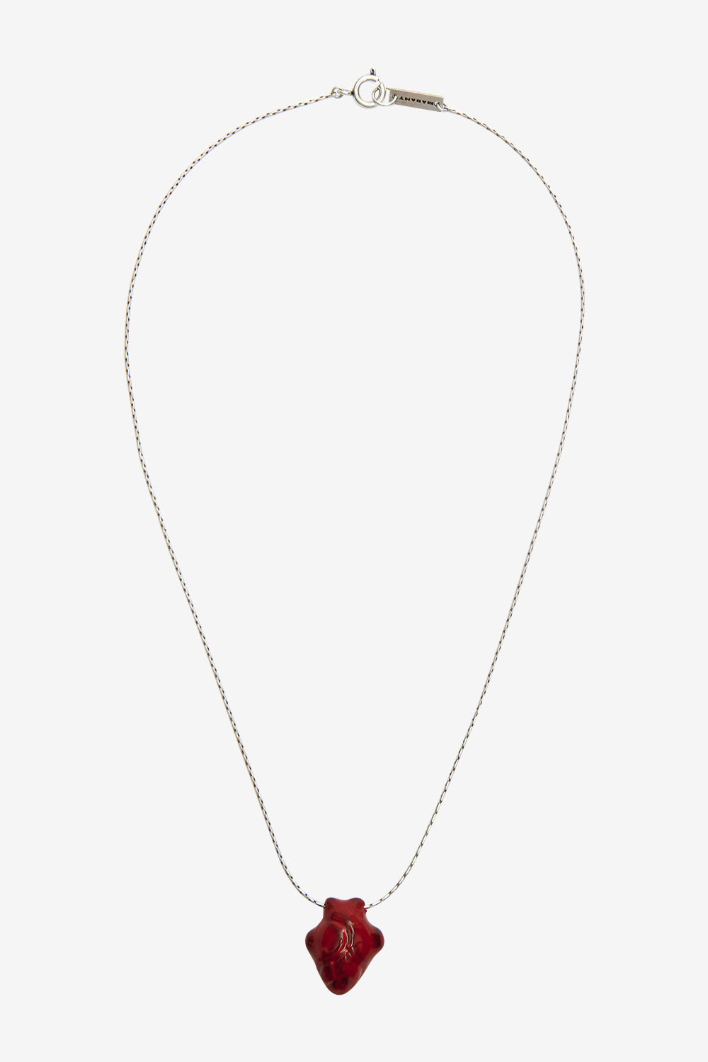 Collana a catena con pendente  on my heart man - Red-silver - Man - 1